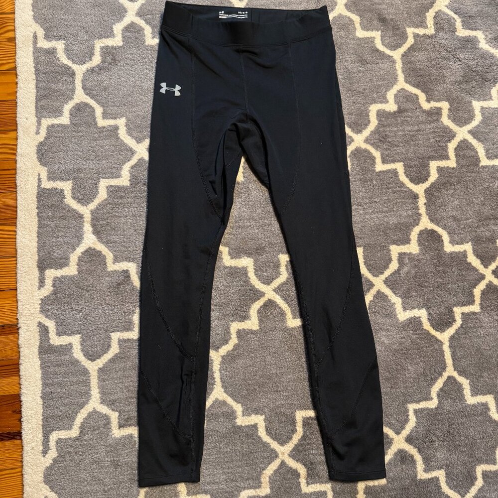 $80 Under Armour mens base layer leggings cold gear Large Black Compression